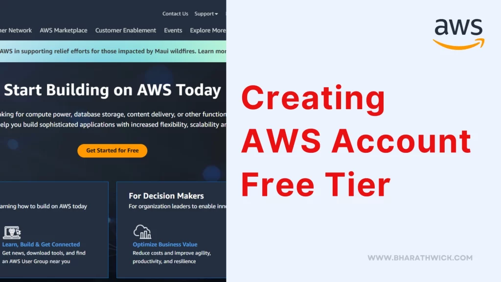 how to create aws free tier account