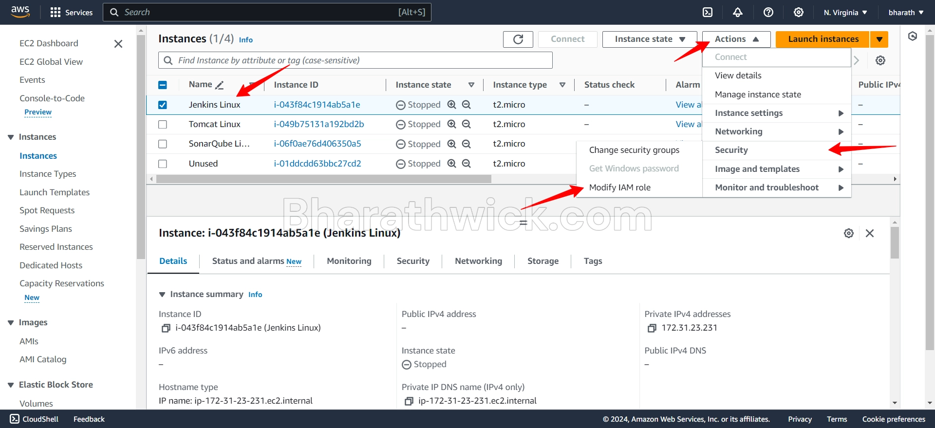 how to create a role in aws