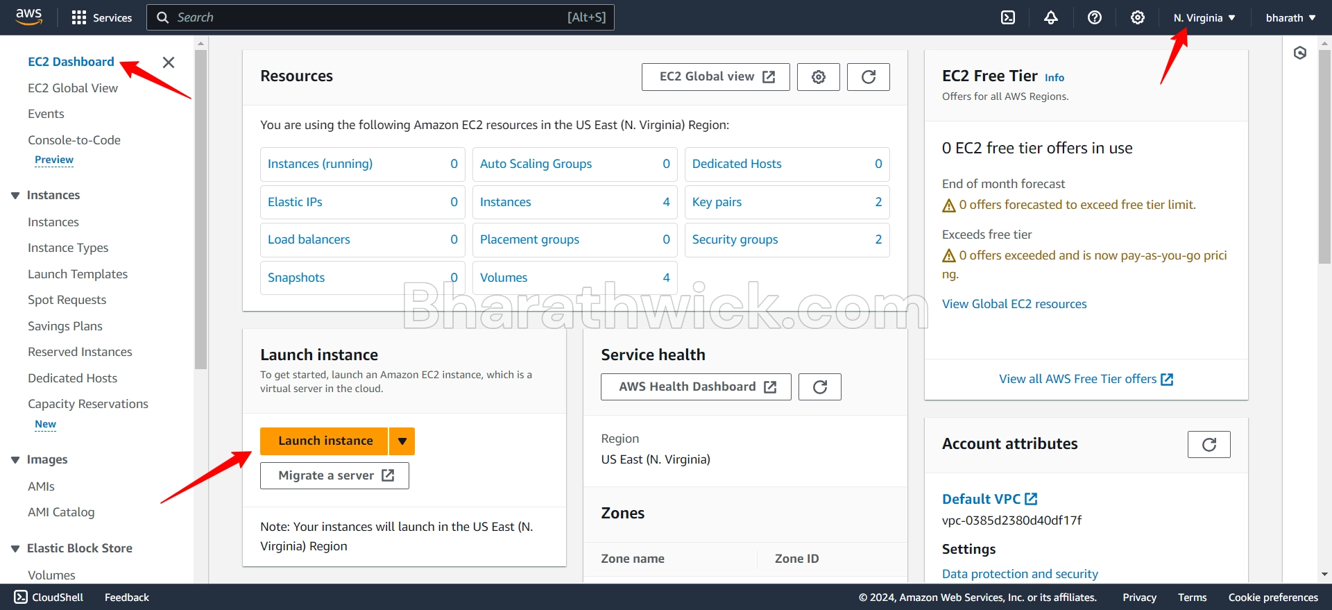 how to create ec2 instance in aws